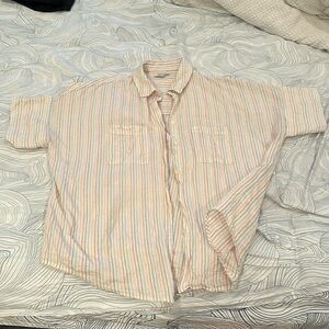 Madewell embroidered short sleeve button up medium